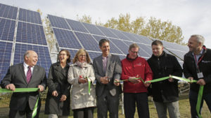 REC ribbon cutting solar