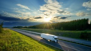 Truck on road