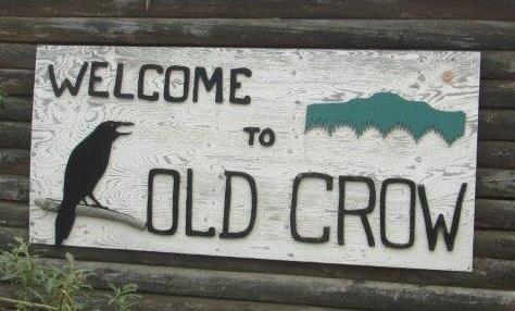 Old Crow welcome sign