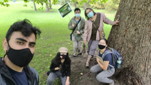 Photo of Mandy Huynh and team, a youth led sustainable project called Invasive Plants be Gone