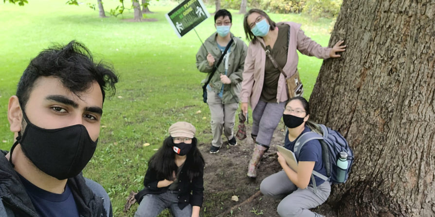 Photo of Mandy Huynh and team, a youth led sustainable project called Invasive Plants be Gone