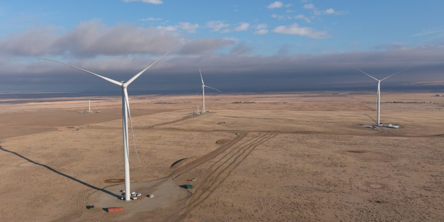 Turbines at the Rattlesnake Ridge Wind Farm in Alberta