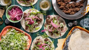 Sustainably sourced beef tacos from Goodfood