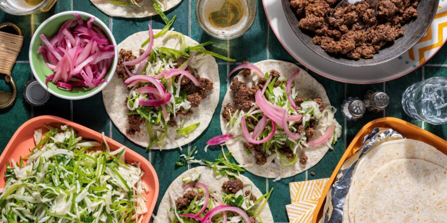 Sustainably sourced beef tacos from Goodfood