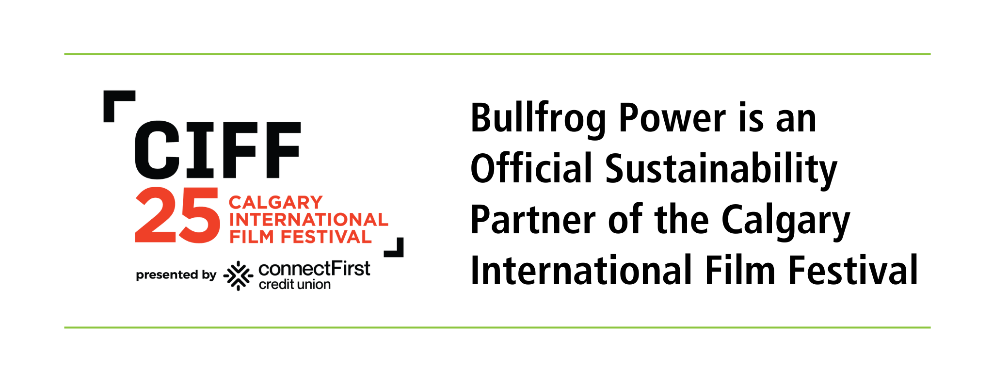 Bullfrog Power is a partner of the Calgary International Film Festival