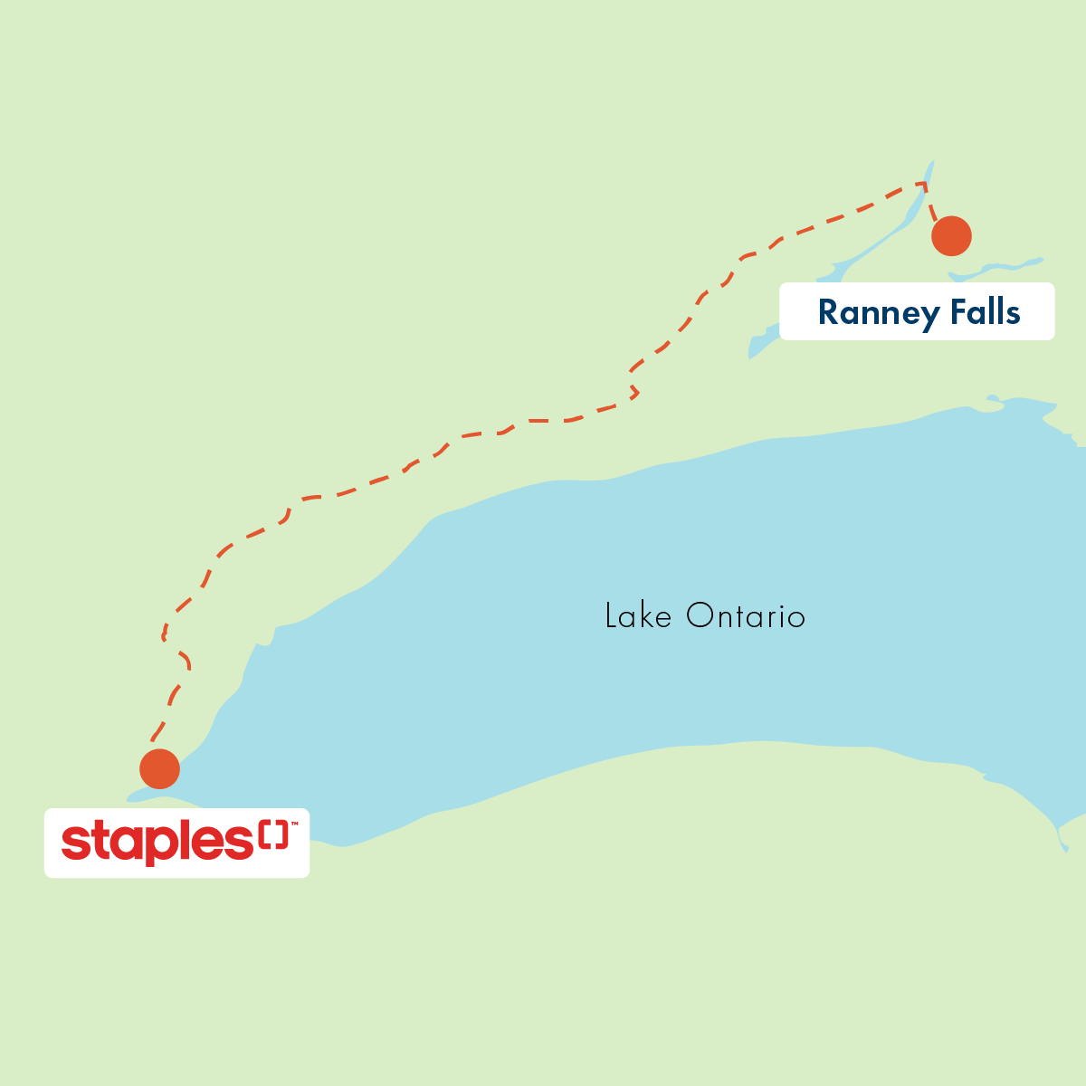 Staples Ranney Falls Map